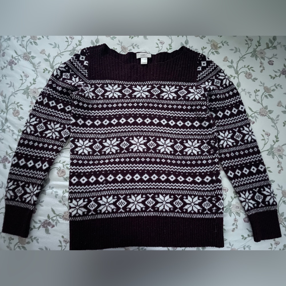 Loft Snowflake Sweater